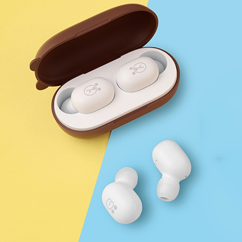 Xiaomi Youpin Line Friends True Wireless Waterproof Earphones Wireless Bluetooth 5.0 brownn